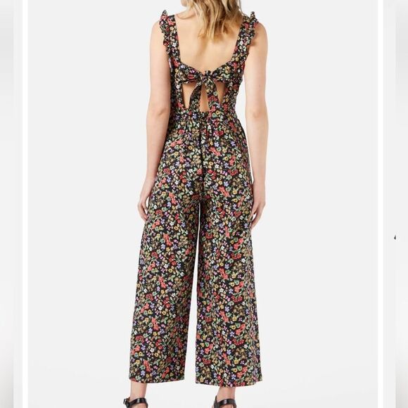 Princess Highway Linen Blend Wide Leg Ella Flora Jumpsuit Women’s Sz 12 cottage - Picture 2 of 10